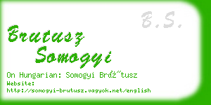 brutusz somogyi business card